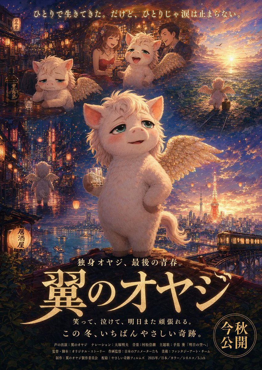 Dramatic Japanese Fantasy Movie Poster in a Painterly, Ultra-detailed — GPT Image 2 image prompt example