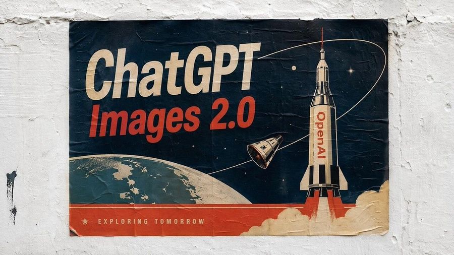 Retro-futurist Propaganda-style Poster Pasted on a Rough White — GPT Image 2 image prompt example