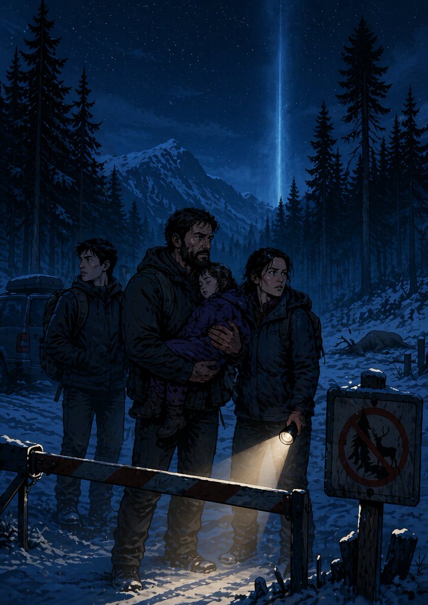 Moody Graphic-novel Style Book Cover Illustration Set in a Snowy — GPT Image 2 image prompt example