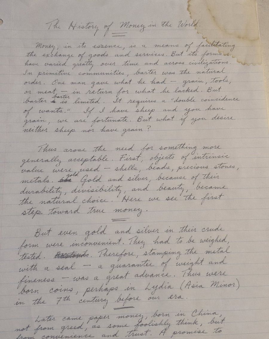 Photorealistic, Taken by Phone Photo of a Handwritten Essay — GPT Image 2 image prompt example