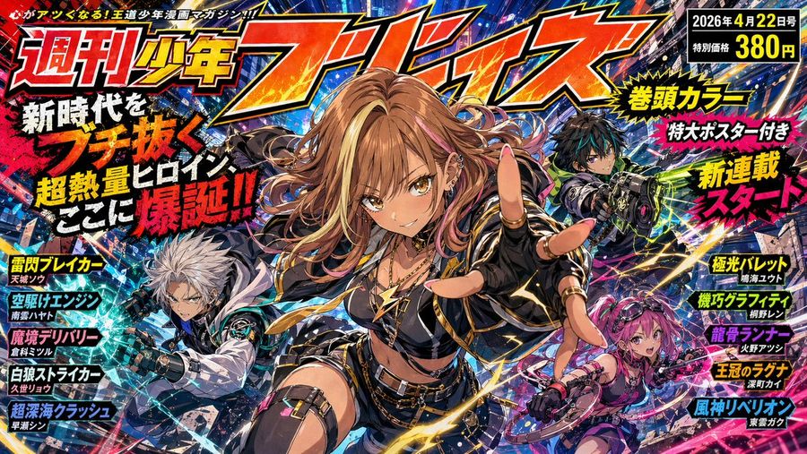 Hyper-detailed Japanese Weekly Shonen Manga Magazine Cover — GPT Image 2 image prompt example
