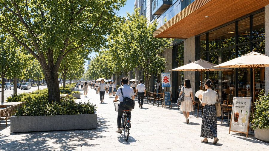 Bright, Ultra-realistic Summer Streetscape in Japan, Photographed — GPT Image 2 image prompt example