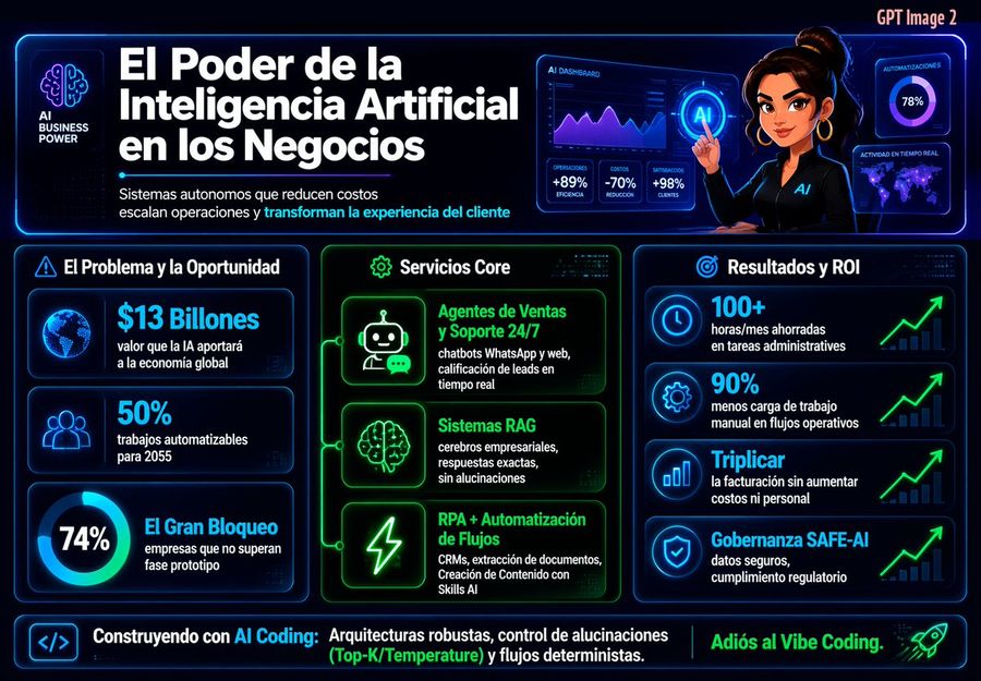 El Poder De La Inteligencia Artificial En Los Negocios — GPT Image 2 image prompt example