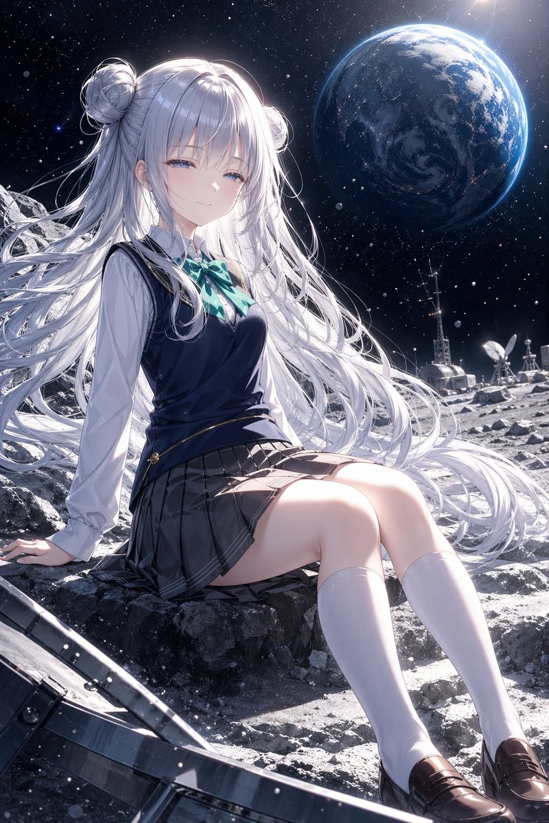 Highly Detailed Anime Illustration of a Beautiful Teenage Schoolgirl — GPT Image 2 image prompt example