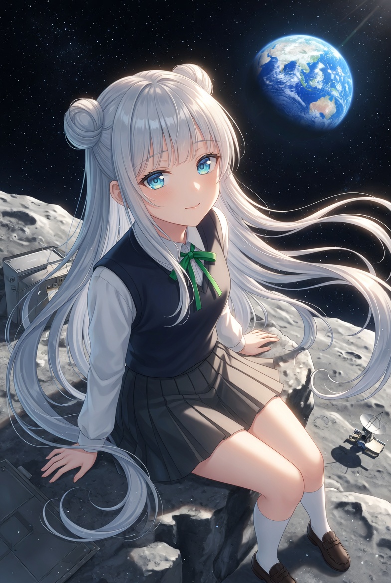 Highly Detailed Anime Illustration of a Teenage Schoolgirl Sitting — GPT Image 2 image prompt example