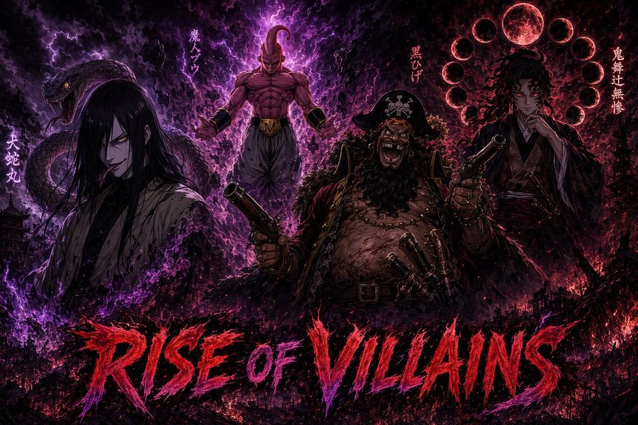Dark, Cinematic Anime Villain Poster in an Ultra-detailed Gothic — GPT Image 2 image prompt example