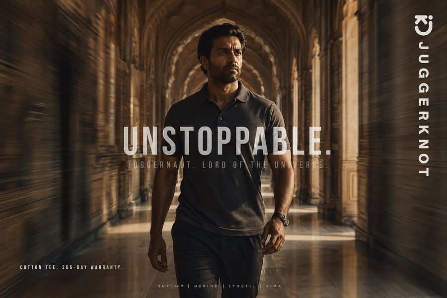 Cinematic Fashion Advertisement Poster Featuring a Confident Athletic — GPT Image 2 image prompt example