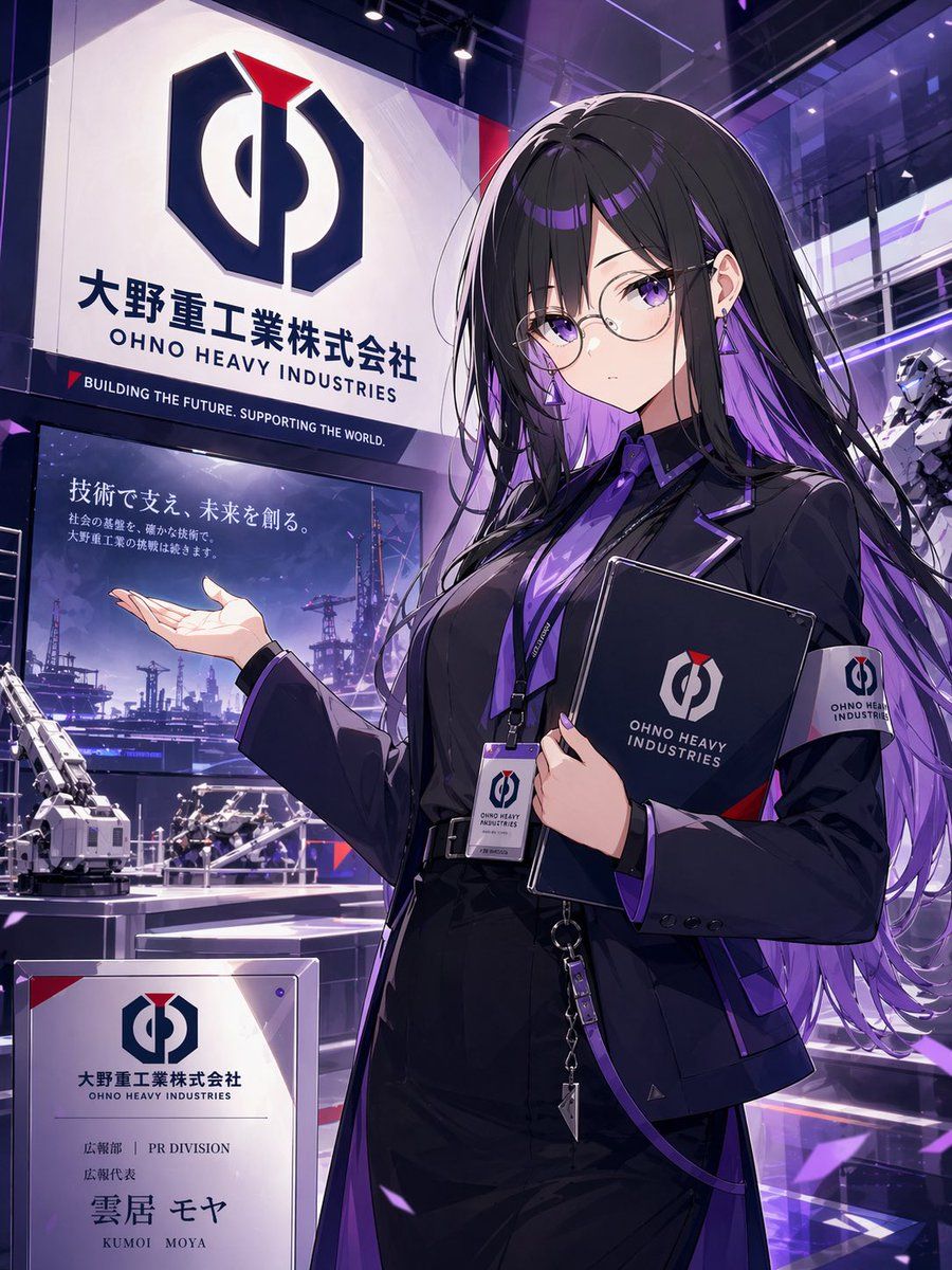 Polished Anime-style Corporate Booth Illustration with Cel Shading — GPT Image 2 image prompt example