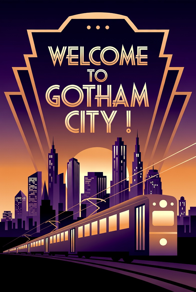 Vintage Art Deco Travel Poster in a Clean Flat 2D 1950S-inspired — GPT Image 2 image prompt example
