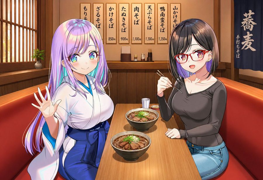 Cozy Anime-style Interior of a Traditional Japanese Soba Restaurant — GPT Image 2 image prompt example