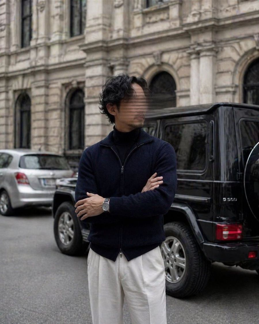 Realistic Editorial Street-style Fashion Photo of a Tall Slim Man — GPT Image 2 image prompt example