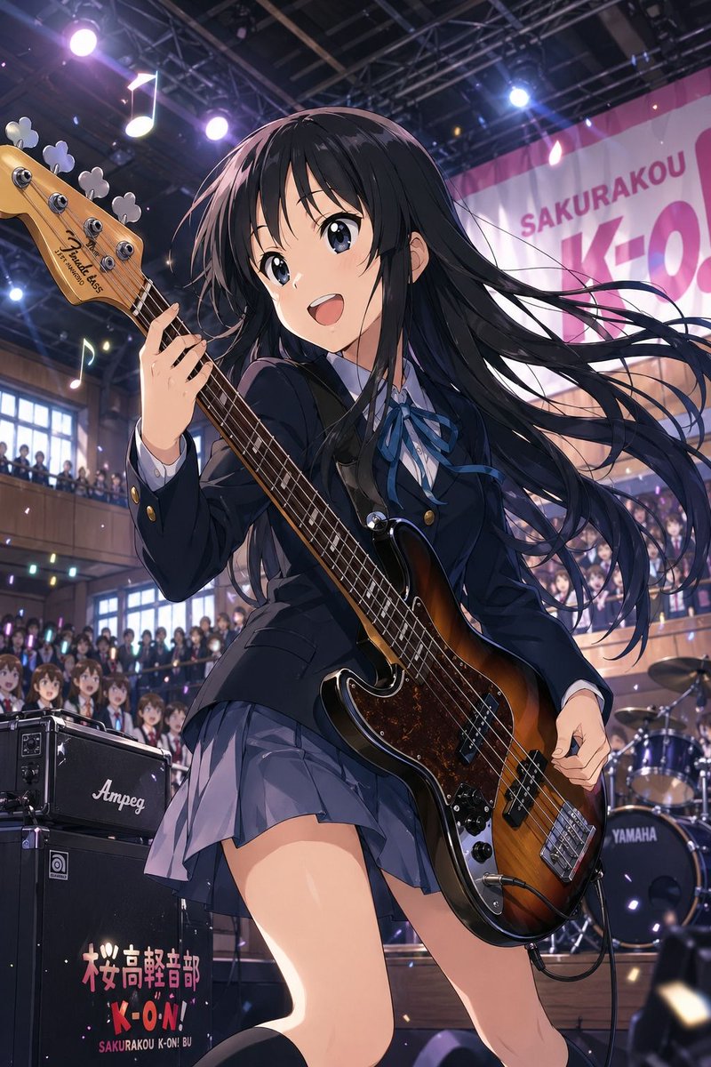 Dynamic Anime Concert Illustration of Mio Akiyama-inspired High — GPT Image 2 image prompt example