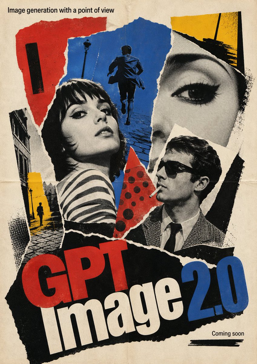 1960s French New Wave Movie Poster — GPT Image 2 image prompt example