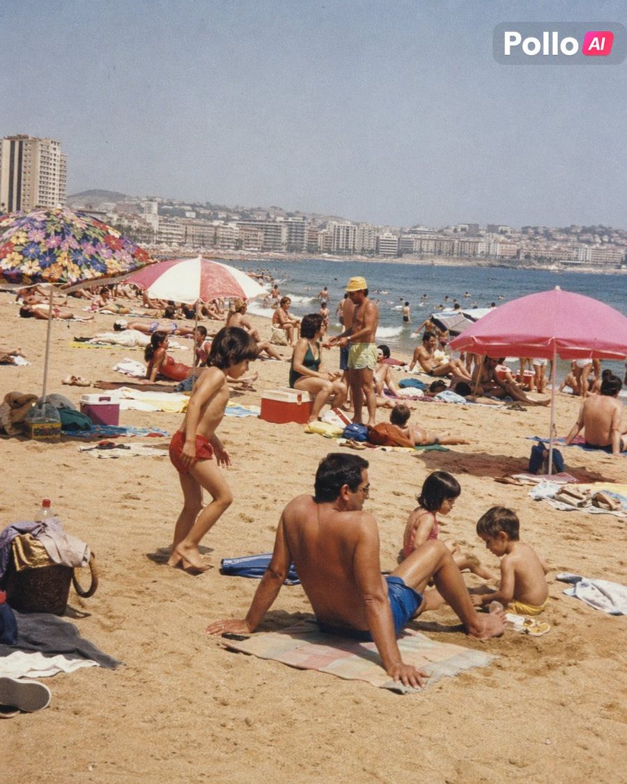 1990s Spanish Beach Family Snapshot — GPT Image 2 image prompt example