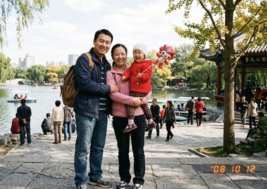 2008 Chinese Family Park Snapshot by @LabSpeculation — GPT Image 2 image prompt example