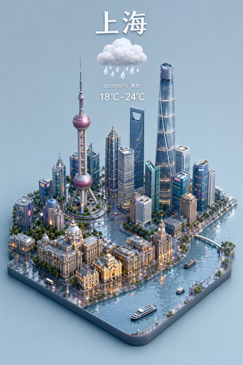 3d Isometric City Weather — GPT Image 2 image prompt example