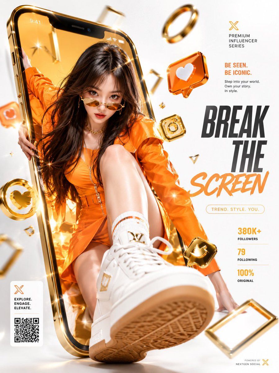 3d Smartphone Burst Fashion Ad — GPT Image 2 image prompt example