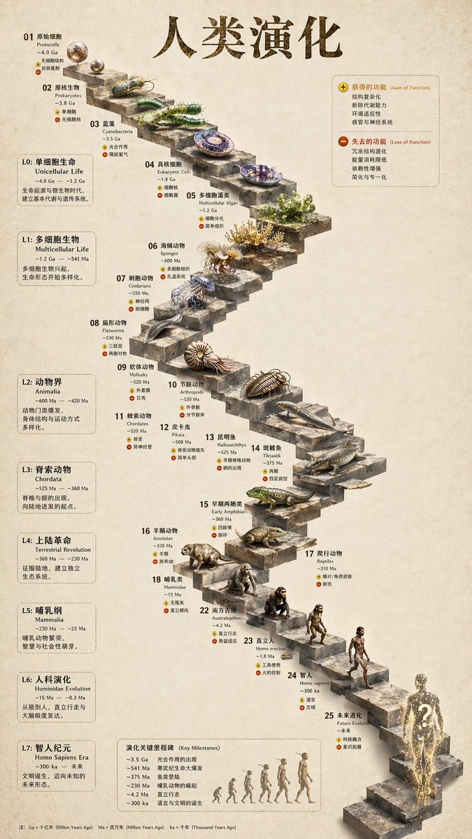 3d Stone Staircase Evolution — GPT Image 2 image prompt example