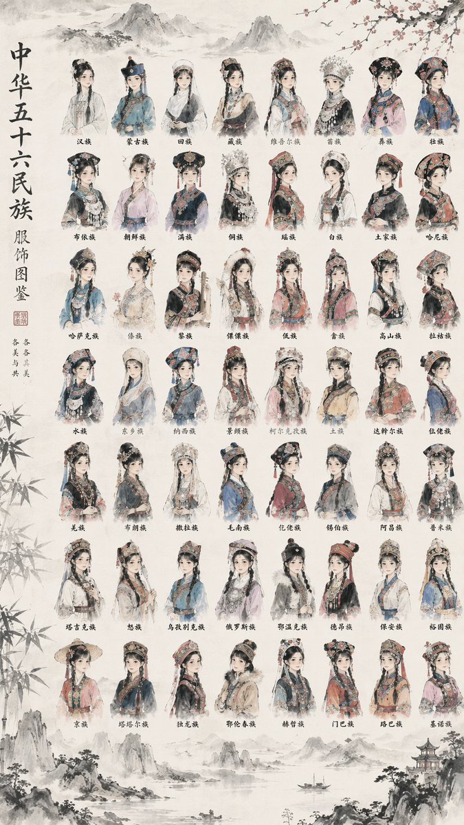 56 Ethnic Attire Chart — GPT Image 2 image prompt example