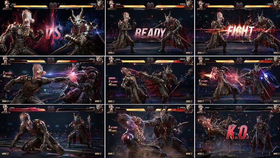 Aaa Fighting Game Storyboard Grid — GPT Image 2 image prompt example