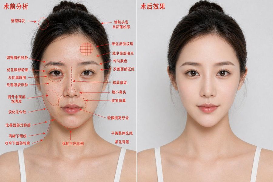 Aesthetic Surgery Before After Poster — GPT Image 2 image prompt example