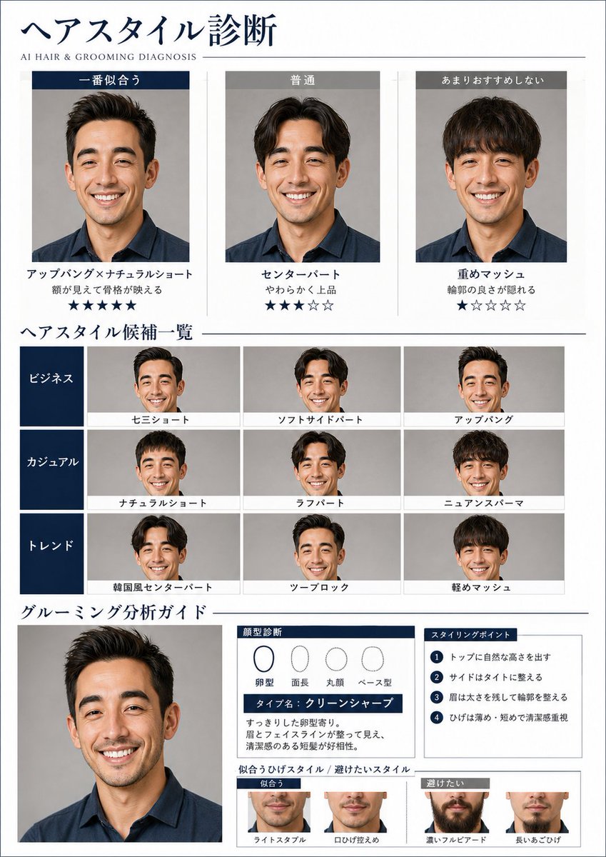 Ai Hair And Grooming Diagnosis Report — GPT Image 2 image prompt example