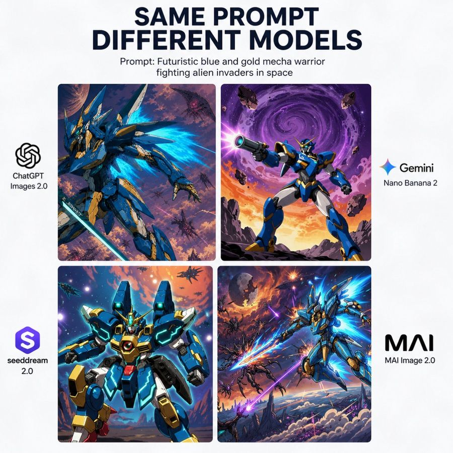 Ai Model Mecha Comparison — GPT Image 2 image prompt example