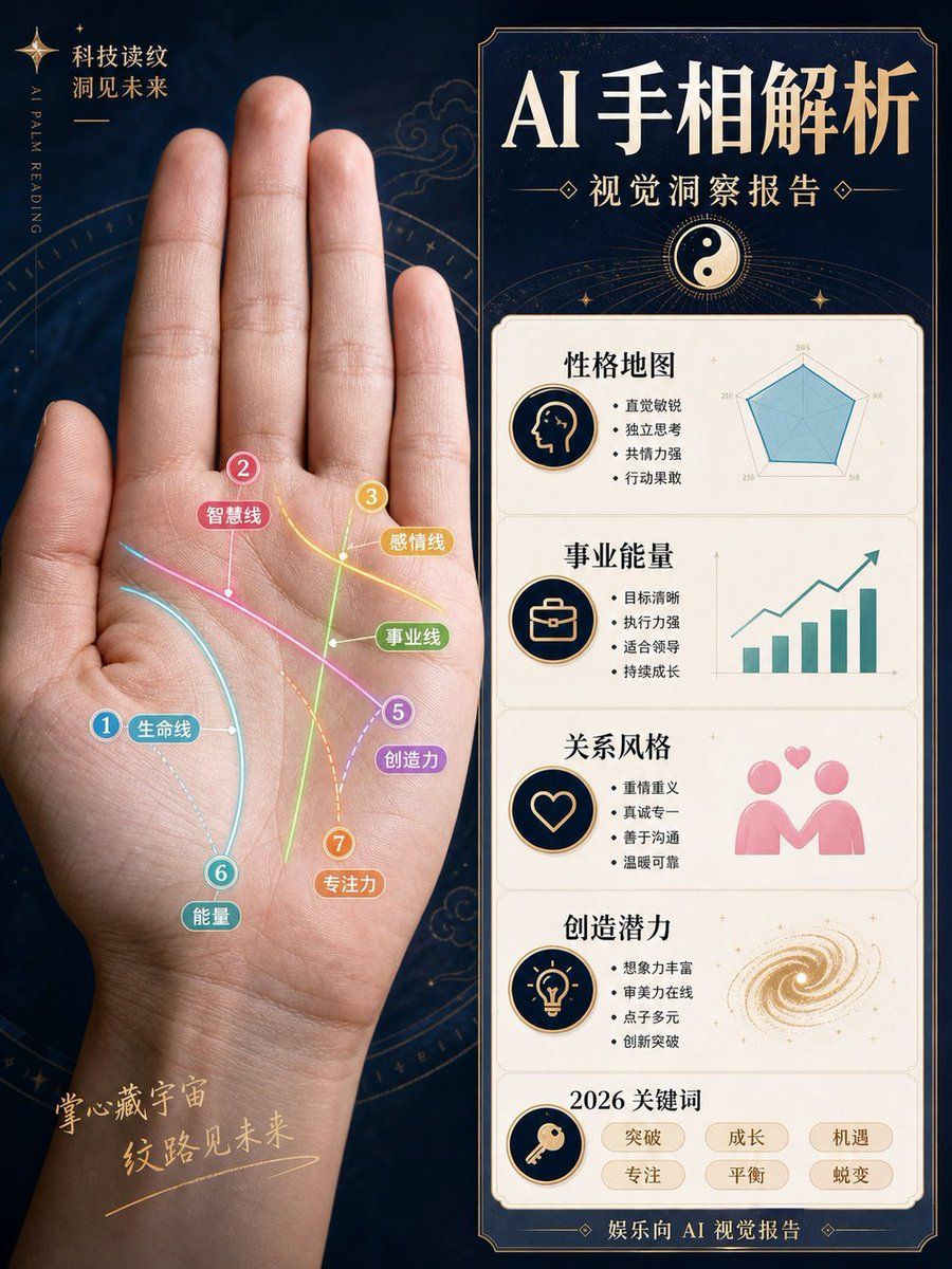 Ai Palm Reading Report — GPT Image 2 image prompt example