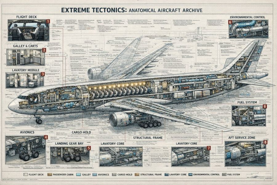 Aircraft Cutaway Archive Poster — GPT Image 2 image prompt example