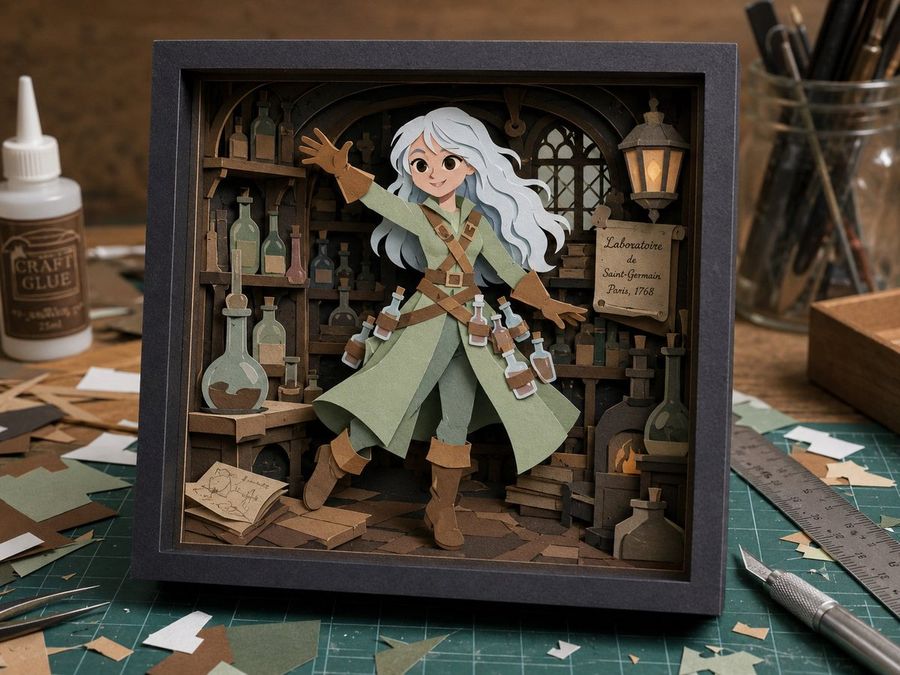 Alchemist Shadow Box Art — GPT Image 2 image prompt example