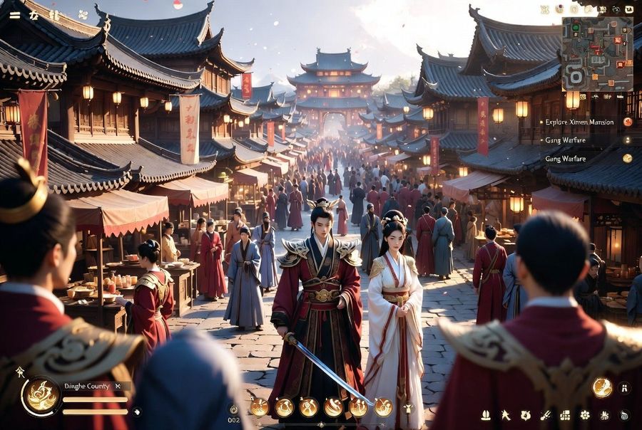 Ancient Chinese Rpg Market Screenshot — GPT Image 2 image prompt example