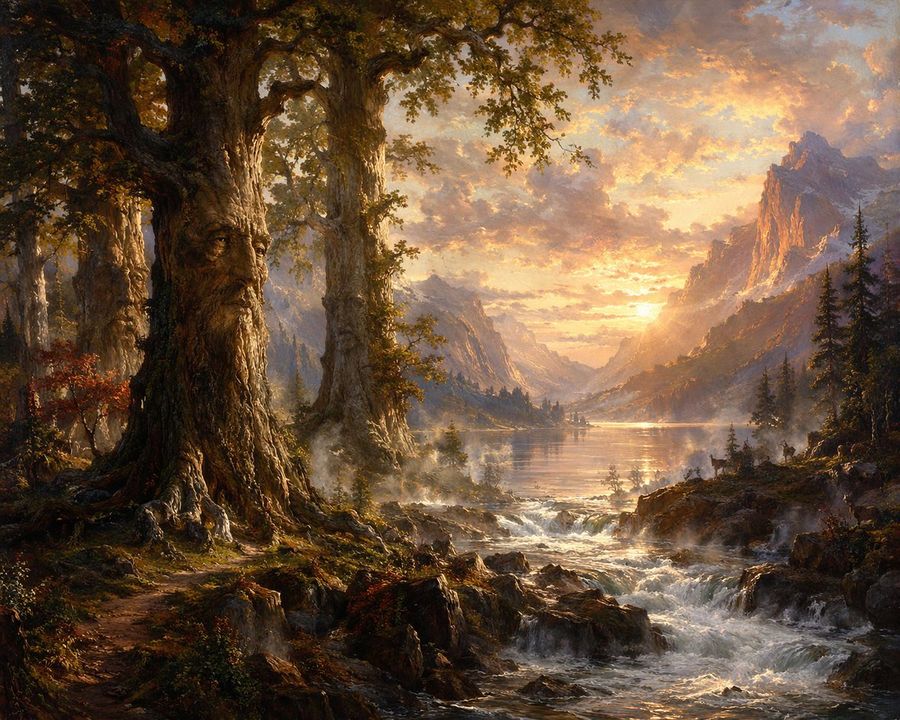 Ancient Tree Guardians Landscape — GPT Image 2 image prompt example