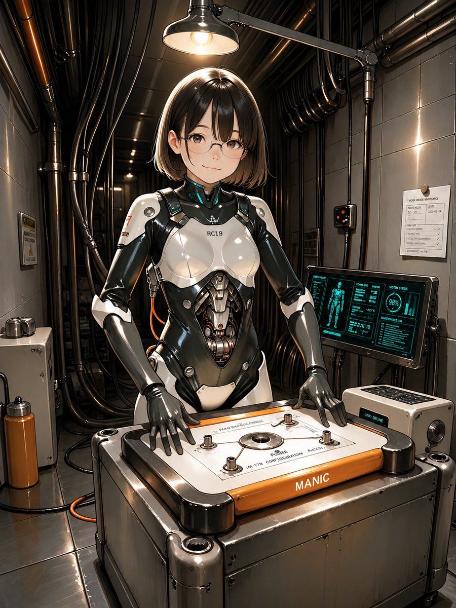 Android Engineer In Maintenance Bay — GPT Image 2 image prompt example