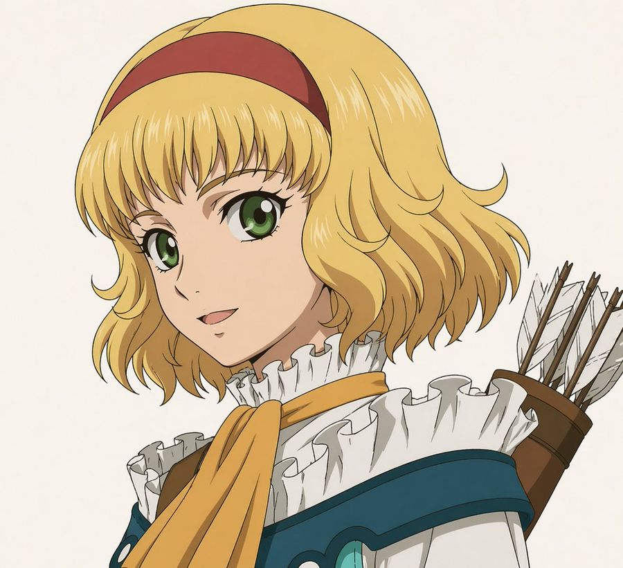 Anime Archer Portrait With Censored Face — GPT Image 2 image prompt example