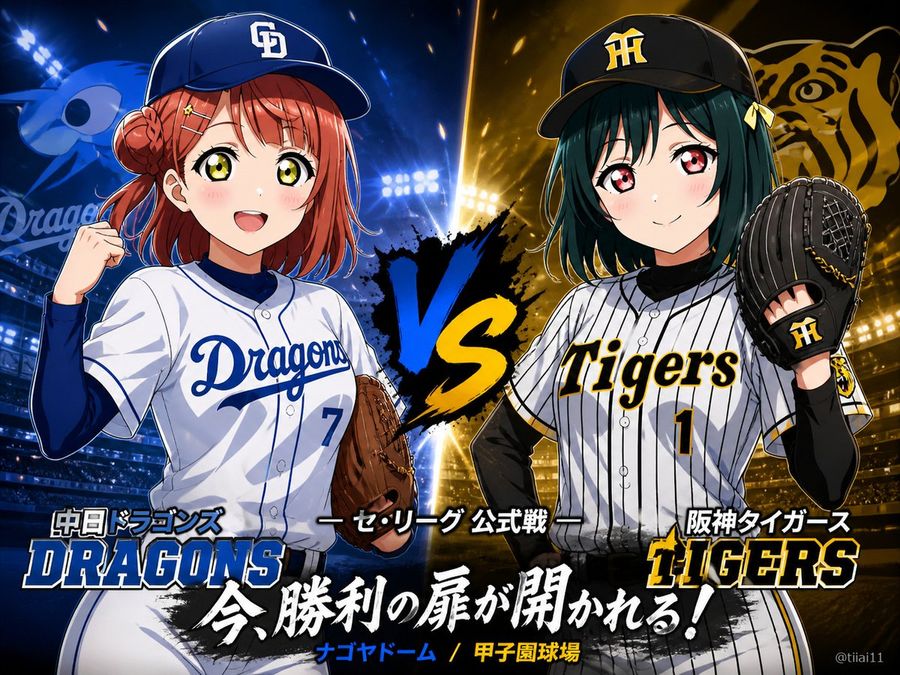 Anime Baseball Rivalry Poster — GPT Image 2 image prompt example