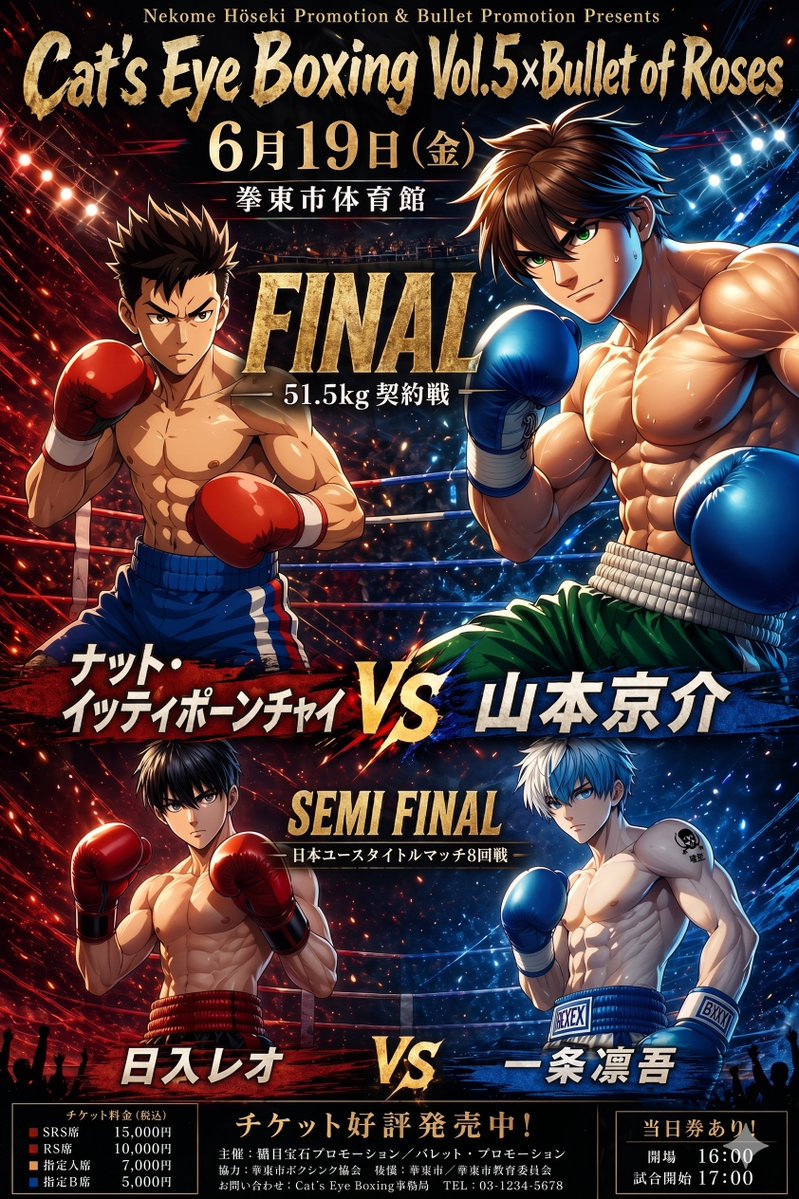 Anime Boxing Match Poster — GPT Image 2 image prompt example