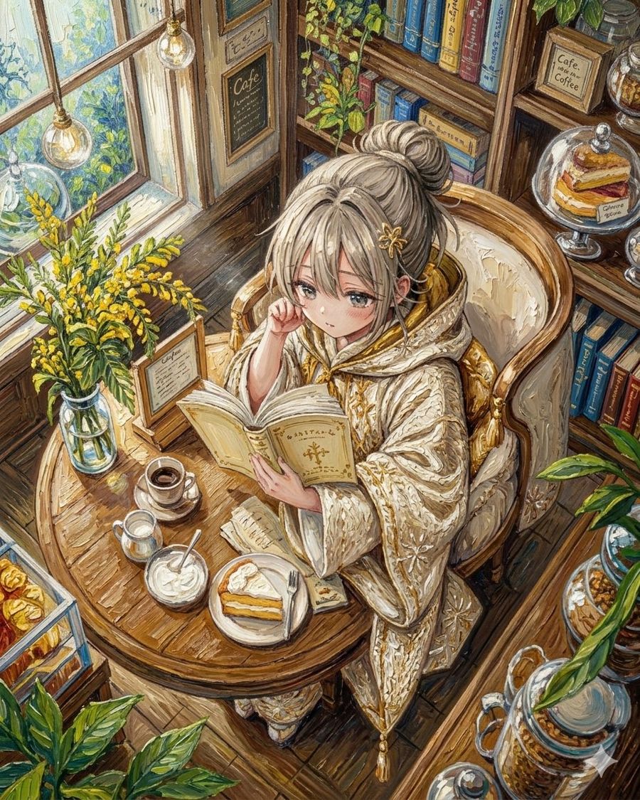 Anime Cafe Colorization — GPT Image 2 image prompt example