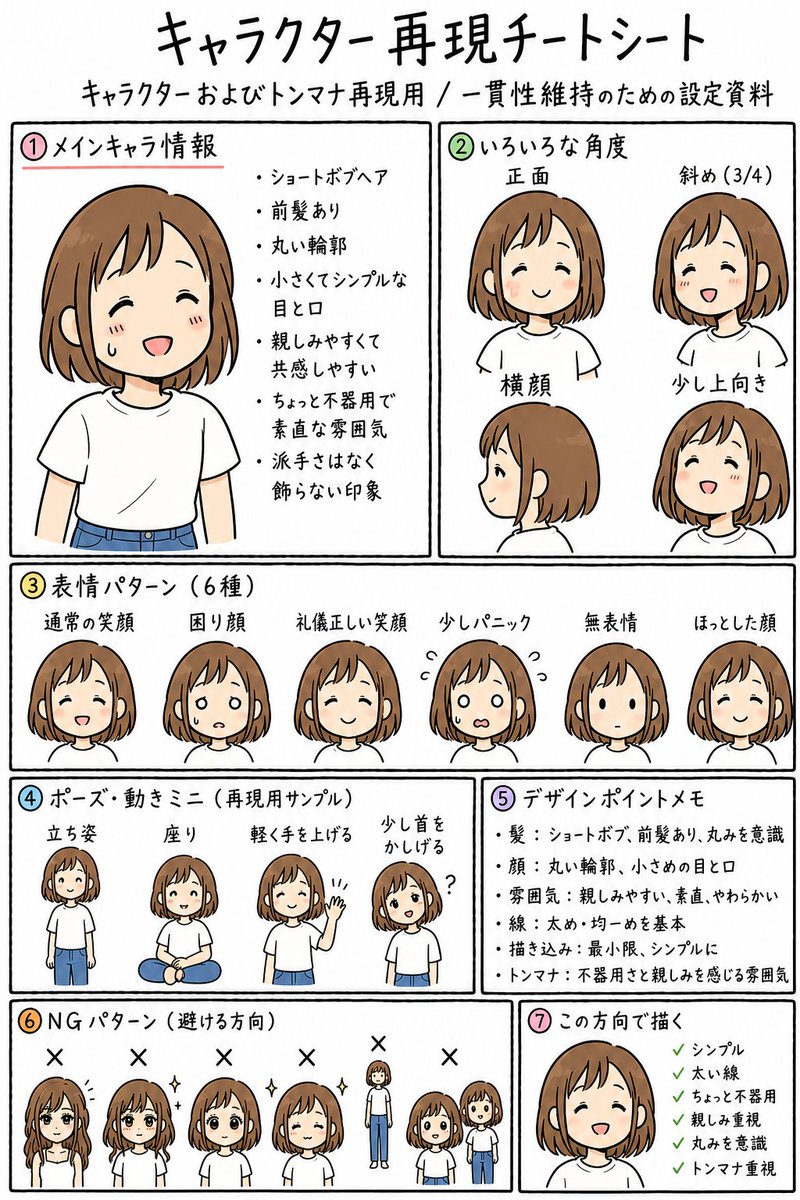 Anime Character Cheat Sheet — GPT Image 2 image prompt example