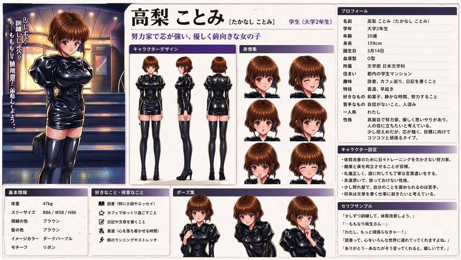 Anime Character Profile Sheet — GPT Image 2 image prompt example