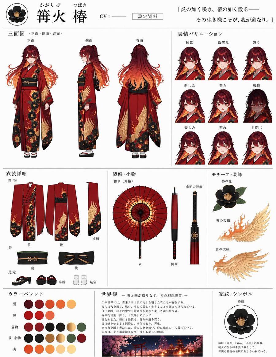 Anime Character Reference Sheet Generator — GPT Image 2 image prompt example