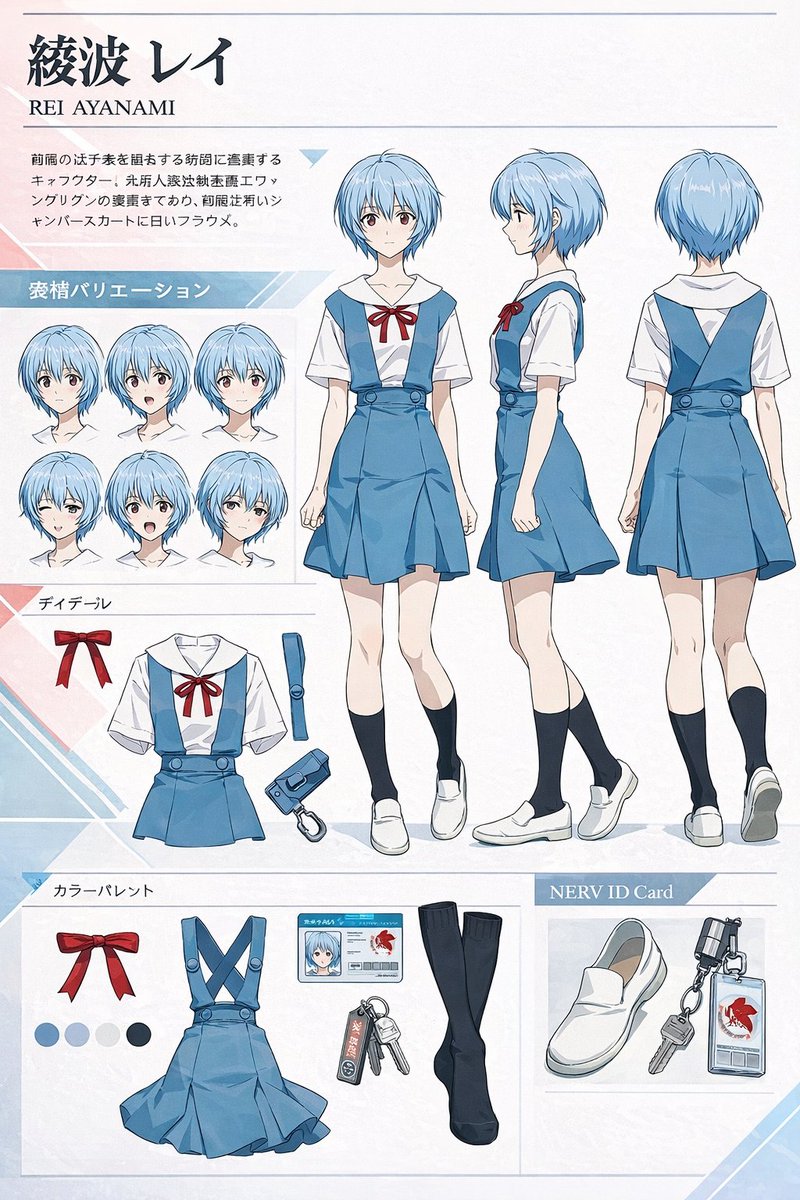 Anime Character Reference Sheet — GPT Image 2 image prompt example