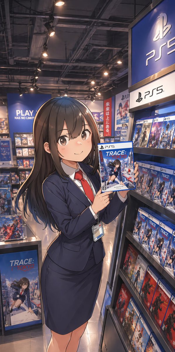 Anime Clerk In Ps5 Game Store — GPT Image 2 image prompt example