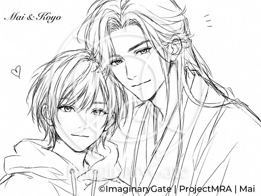 Anime Couple Line Art — GPT Image 2 image prompt example