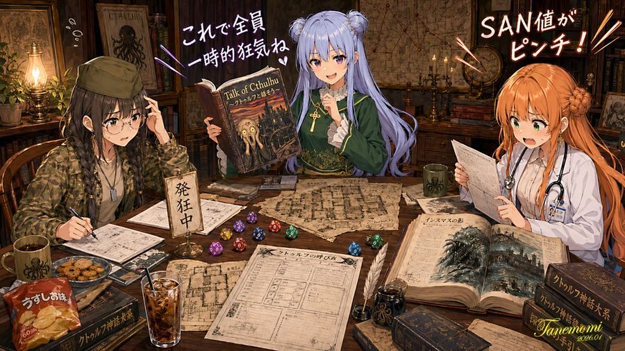 Anime Cthulhu Trpg Study Session — GPT Image 2 image prompt example
