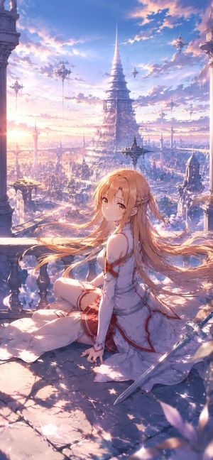 Anime Fantasy Girl Balcony View — GPT Image 2 image prompt example