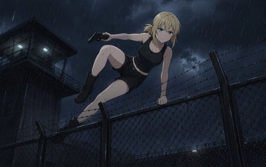 Anime Fence Escape — GPT Image 2 image prompt example