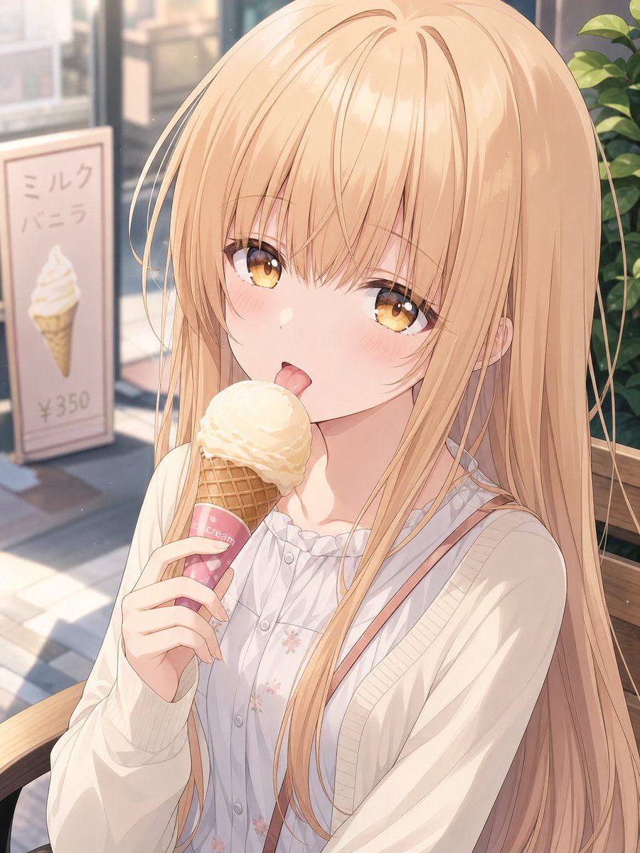 Anime Girl Ice Cream — GPT Image 2 image prompt example