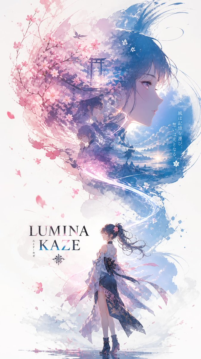 Anime Girl Kimono Poster — GPT Image 2 image prompt example