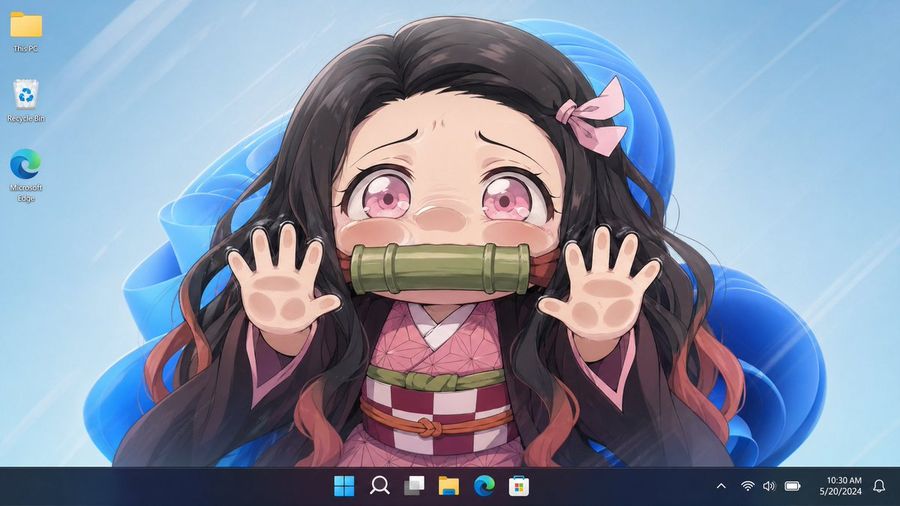Anime Girl Windows 11 Desktop Wallpaper — GPT Image 2 image prompt example
