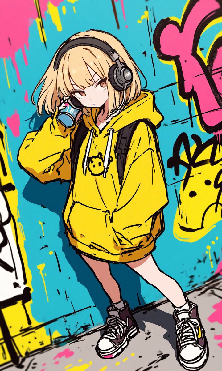 Anime Graffiti Girl Transformation — GPT Image 2 image prompt example